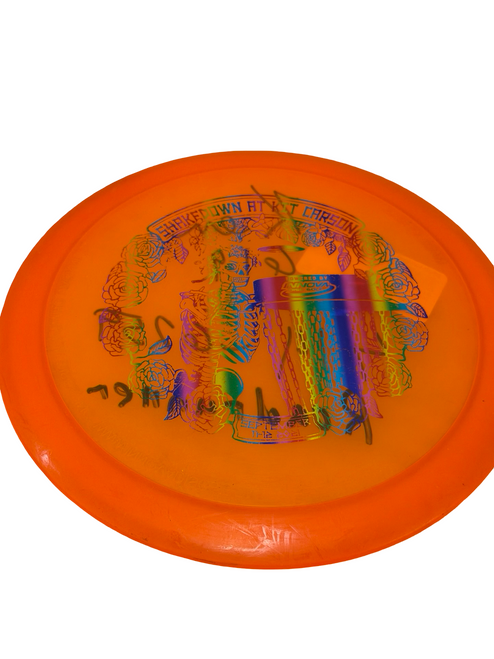 Vist Large View of Product Image Which is Used Innova Roadrunner SHAKEDOWN AT KIT CARSON Disc Golf Driver Orange 166g