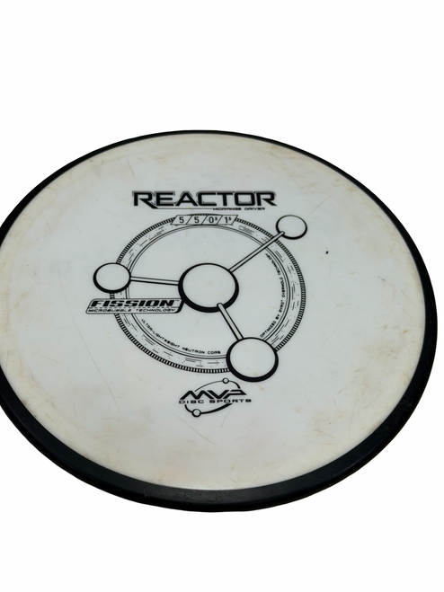 Vist Large View of Product Image Which is Used MVP REACTOR FISSION Disc Golf Mid Range White 178g