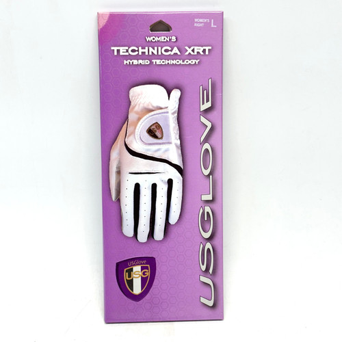 Vist Large View of Product Image Which is Used US GLOVE LH Womens Golf Glove White LG
