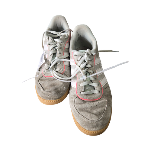 Vist Large View of Product Image Which is Used Adidas Soccer Indoor Shoes Grey Junior 05.5