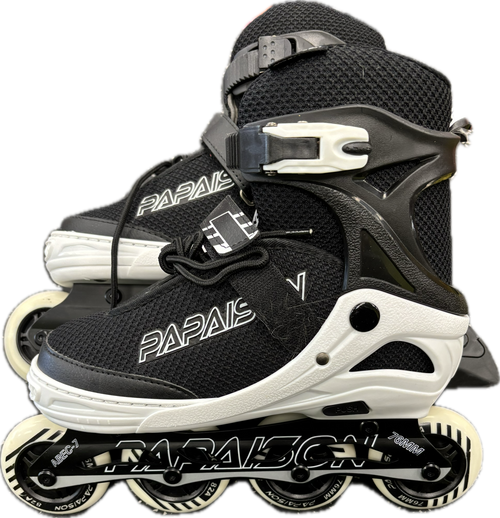 Vist Large View of Product Image Which is Used PAPAISON ADJUSTABLE INLINE Senior Rec Fitness Skates Black Adjustable