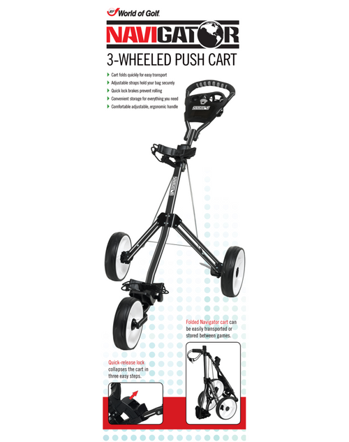 Vist Large View of Product Image Which is Ultra 3 Wheel Cart, golf push cart, cart, golf cart