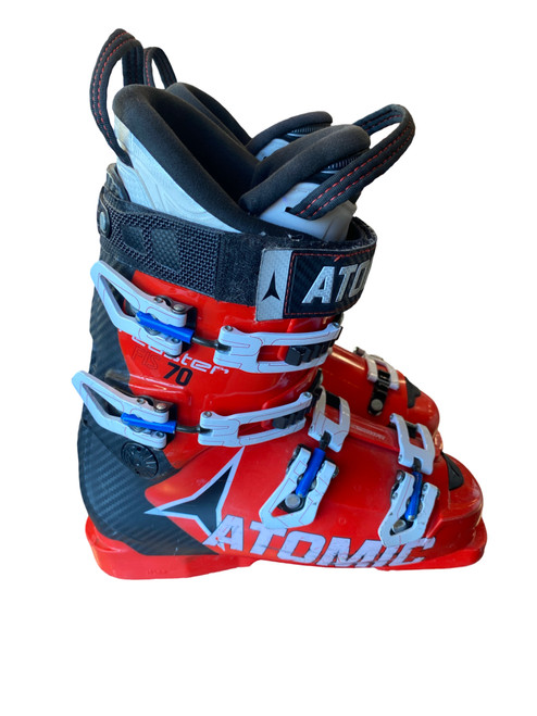 Vist Large View of Product Image Which is Used Atomic REDSTER Mens DH Ski Boot Red 265 MP - M08.5 - W09.5