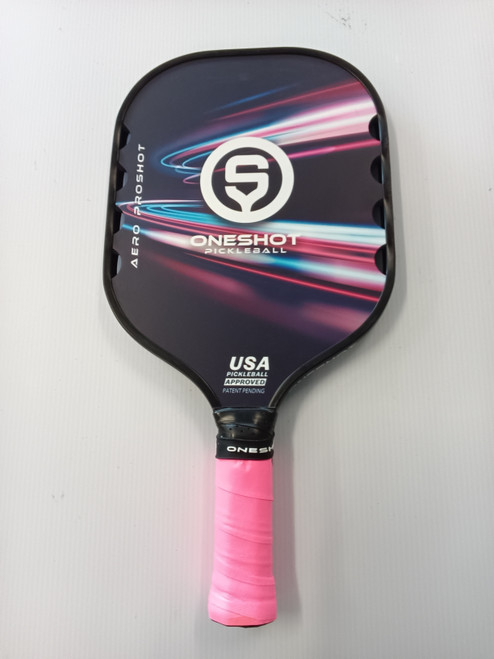 Vist Large View of Product Image Which is Used ONESHOT AERO PROSHOT Pickleball Racquet Black