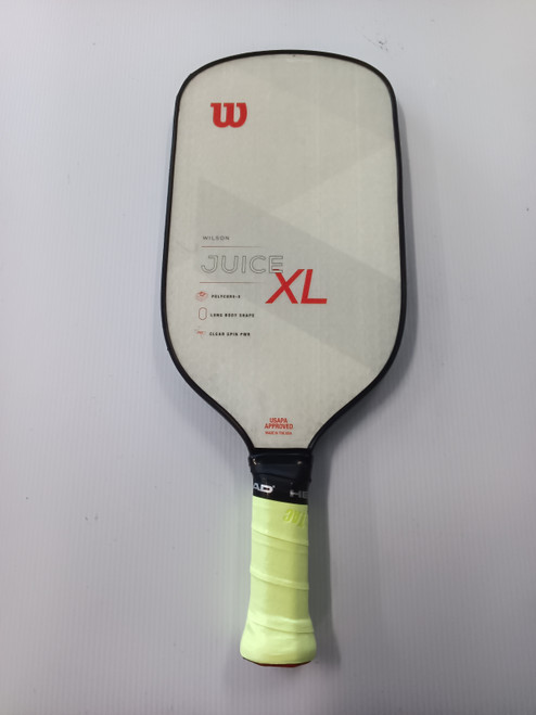 Vist Large View of Product Image Which is Used Wilson JUICE XL Pickleball Racquet White