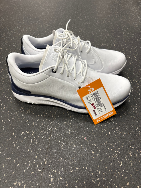 Vist Large View of Product Image Which is Brand New Under Armour DRIVE GLIDE Mens Golf Shoes White Senior 9.5