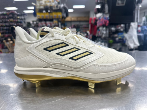 Vist Large View of Product Image Which is New Adidas PURE HUSTLE 3 ELITE Metal BB/SB Cleats Gold Senior 12