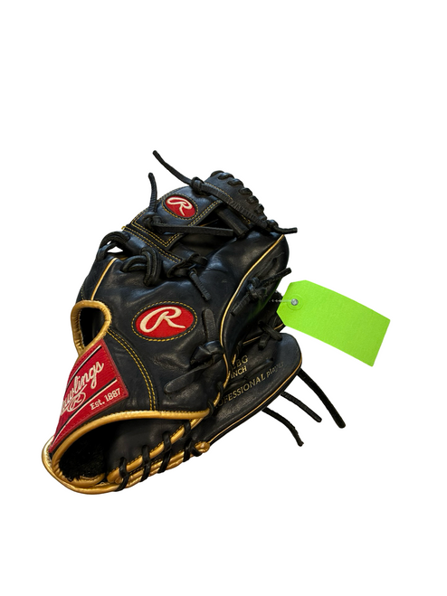 Vist Large View of Product Image Which is Used Rawlings R9 11 1/2IN BB/SB Glove RH Throw Black 11 1/2"