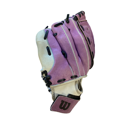 Vist Large View of Product Image Which is Used Wilson CAP PURPLE RHT 10 INCH FASTPITCH GLOVE BB/SB Glove RH Throw Purple 10"
