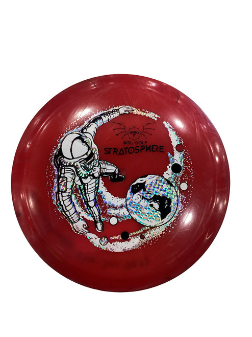 Vist Large View of Product Image Which is Used WING IT STRATOSPHERE Disc Golf Driver Red 166g