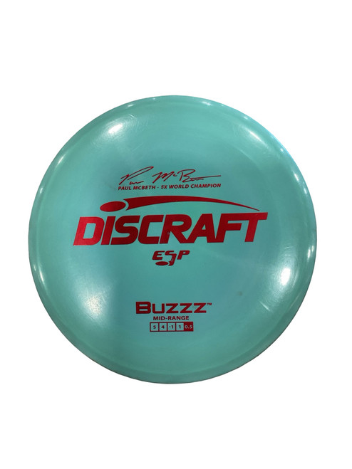 Vist Large View of Product Image Which is Used Discraft PM 5X BUZZZ Disc Golf Mid Range Green