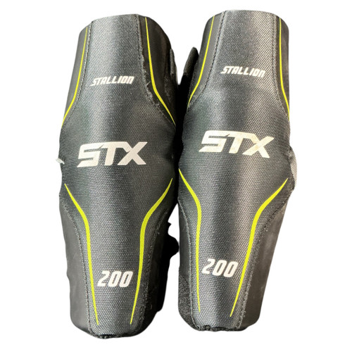 Vist Large View of Product Image Which is Used STX STALION 200 Lacrosse Arm Pads/Guards Black MD