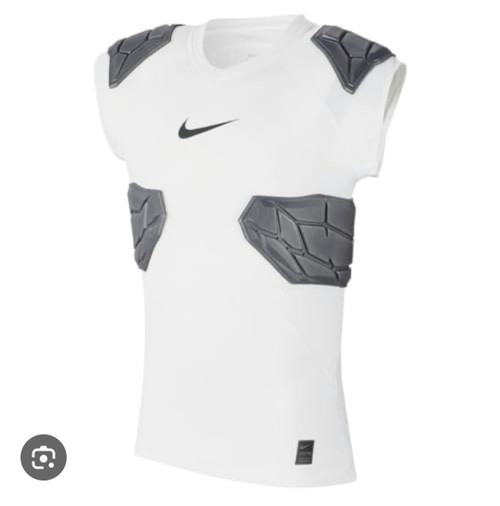 Vist Large View of Product Image Which is Used Nike NIKE PRO PADDED COMPERSSION FB Top Adult White XS