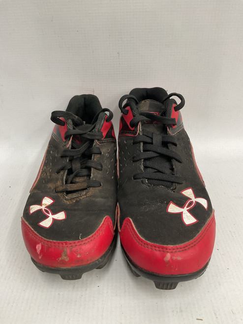 Vist Large View of Product Image Which is Used Under Armour MLB AUTHENTIC YOUTH CLEATS BB/SB Cleats Black Youth 1*