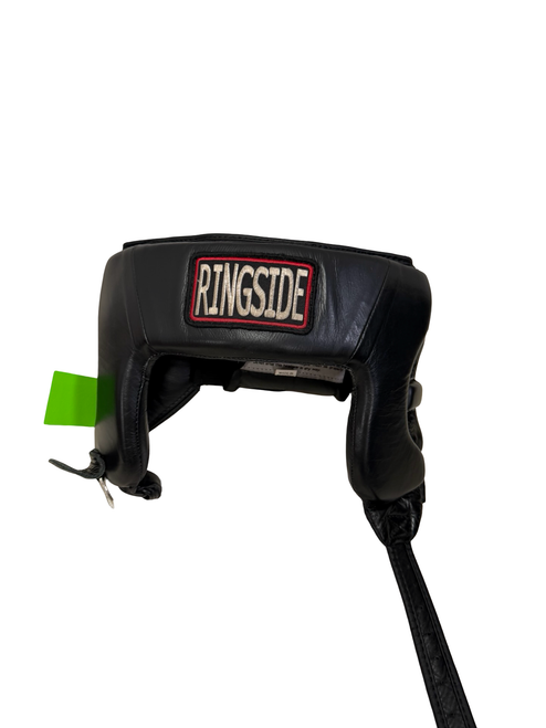 Vist Large View of Product Image Which is Used Ringside Open Face Leather Boxing Headgear Black SM