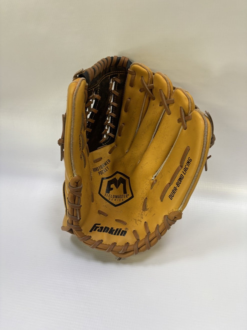 Vist Large View of Product Image Which is Used Franklin FIELDMASTER 12 BB/SB Glove RH Throw Brown 12"