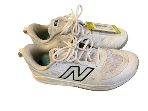 Vist Large View of Product Image Which is Used New Balance TURF BB/SB Cleats White Senior 11