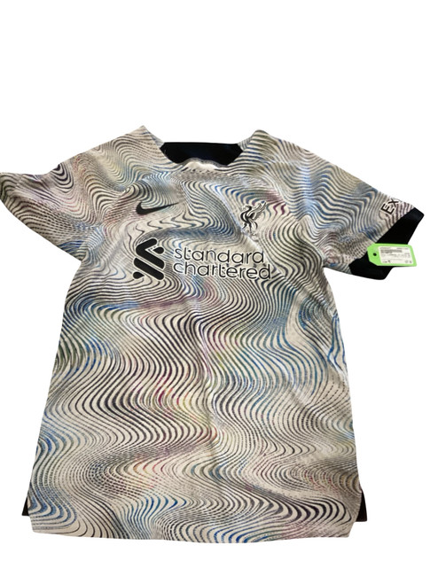 Vist Large View of Product Image Which is Used Nike LIVERPOOL FC 22/23 AWAY Soccer Top Adt Silver/White/Royal MD
