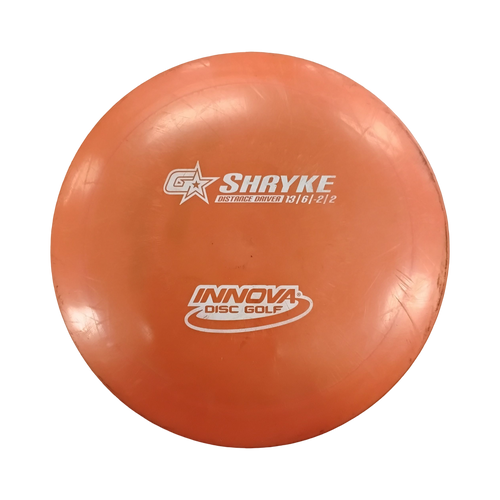 Vist Large View of Product Image Which is Used Innova GSTAR SHRYKE Disc Golf Driver Orange 176g