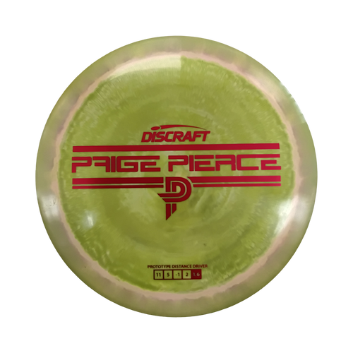 Vist Large View of Product Image Which is Used Discraft PAIGE PIERCE PROTOYPE Disc Golf Driver Yellow 173g