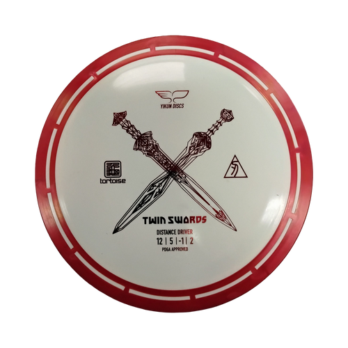 Vist Large View of Product Image Which is Used YIKUN TWIN SWORDS Disc Golf Driver White 173g