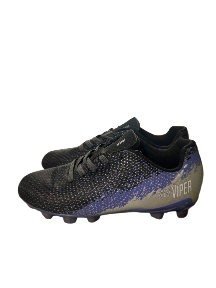 Vist Large View of Product Image Which is Used Dsg Soccer Cleats Black And Purple Youth 13.0
