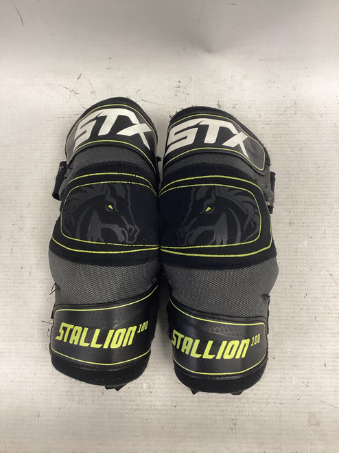 Vist Large View of Product Image Which is Used STX STALLION 100 ELBOWS Lacrosse Arm Pads/Guards Black MD