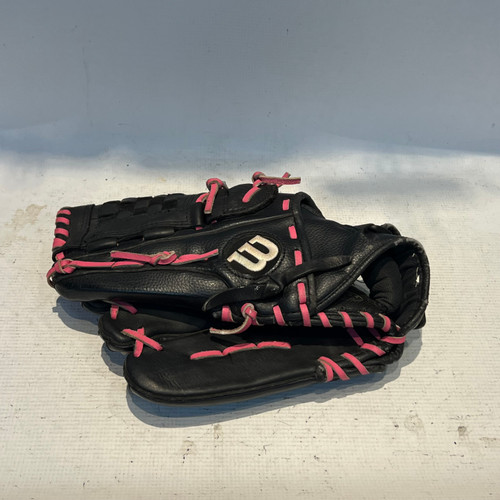 Vist Large View of Product Image Which is Used Wilson TEMPEST BLACK/PINK BB/SB Catchers LH Throw Black 28"