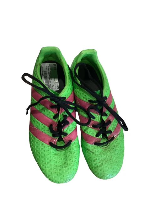 Vist Large View of Product Image Which is Used Adidas ADIDAS GREEN AND PINK Soccer Cleats Kelly green Junior 04
