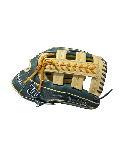 Vist Large View of Product Image Which is Used Wilson A2000 J ROD GLOVE BB/SB Glove RH Throw Tan 12 3/4"