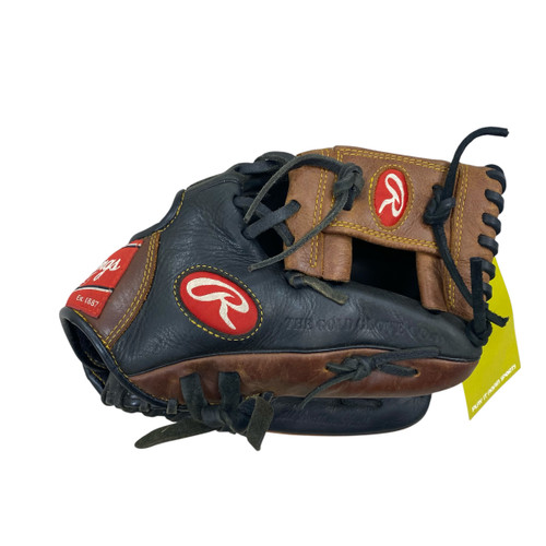 Vist Large View of Product Image Which is Used Rawlings RAWLINGS PREMIUM SERIES BB/SB Glove RH Throw Brown And Black 11 1/4"