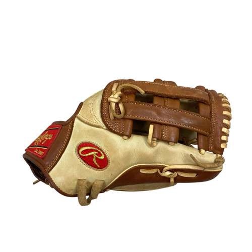 Vist Large View of Product Image Which is Used Rawlings GG ELITE GGE1275HCBR BB/SB Glove RH Throw Tan 12 3/4"