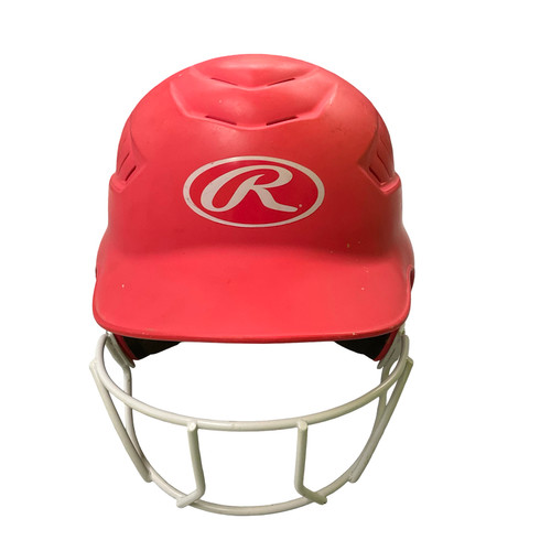 Vist Large View of Product Image Which is Used Rawlings BATTING HELMET W/ MASK Batting Helmet w/Mask Pink One Size