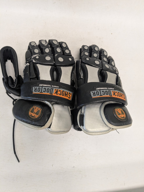 Vist Large View of Product Image Which is Used Shock DR DA VINCI Lacrosse Gloves Mens Black MD
