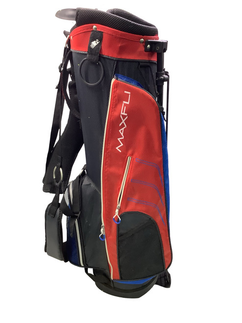 Vist Large View of Product Image Which is Used Maxfli 3 WAY Teen Stand Bag Red And Black