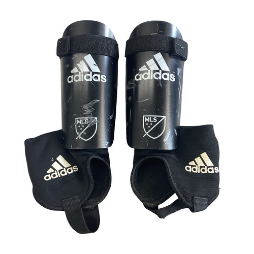 Vist Large View of Product Image Which is Used Adidas Soccer Shin Guards Youth Black S/M