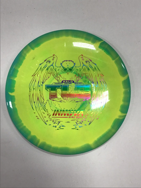 Vist Large View of Product Image Which is Used Innova HALO STAR TL3 Disc Golf Driver Yellow 168g