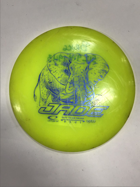 Vist Large View of Product Image Which is Used Latitude 64 OPTO JADE Disc Golf Driver Yellow 156g