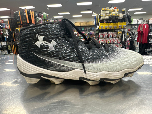 Vist Large View of Product Image Which is Used Under Armour Adult FB Cleats Black Senior 7.5