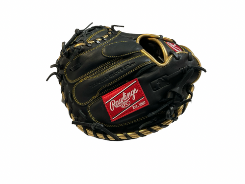 Vist Large View of Product Image Which is Used Rawlings GGE325BGCM BB/SB Catchers RH Throw Black 32 1/2"