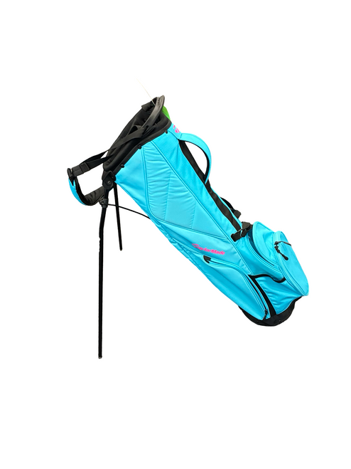 Vist Large View of Product Image Which is Used Taylormade 3 WAY STAND BAG Mens Stand Bag Turquoise