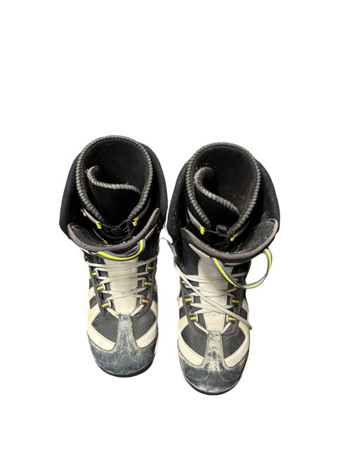 Vist Large View of Product Image Which is Used Heelside Mens Snowboard Boots Grey And Navy Blue Senior 16