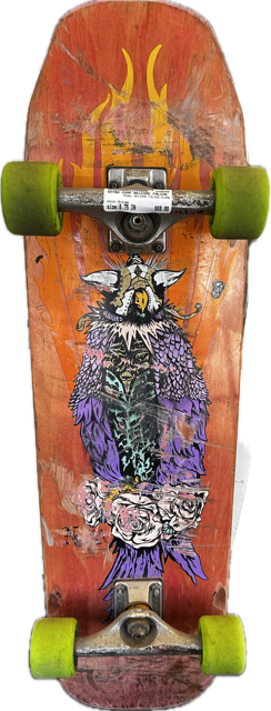Vist Large View of Product Image Which is Used WELCOME FALCON FLAME Complete Skateboard Orange 8 3/4"