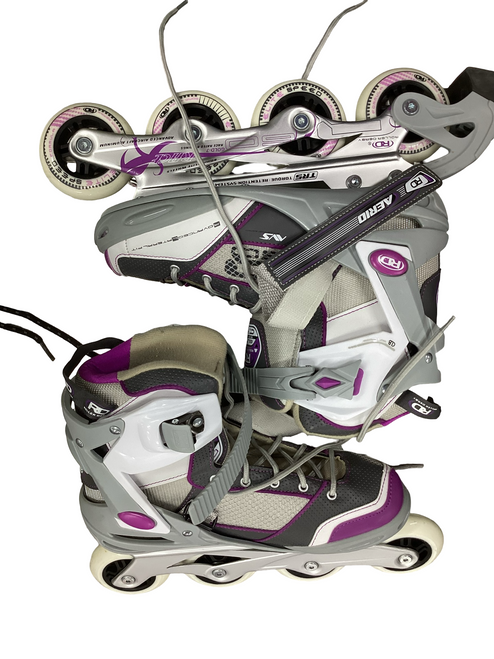 Vist Large View of Product Image Which is Used RollerDerby AERIO RD Senior Rec Fitness Skates Grey Senior 8