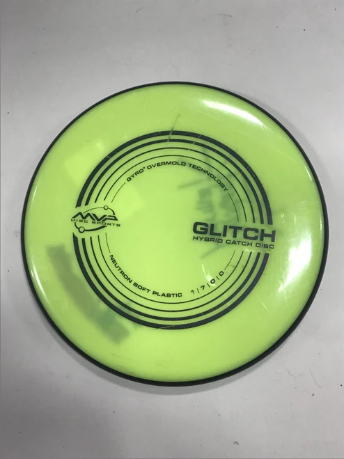 Vist Large View of Product Image Which is Used MVP NEUTRON SOFT GLITCH Disc Golf Putter Yellow 150g