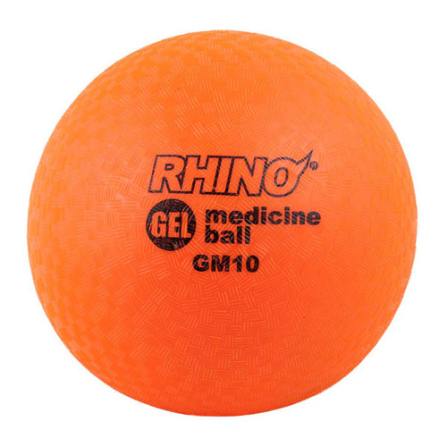 Vist Large View of Product Image Which is New Rhino 15lb Gel Filled Medicine Ball Orange  