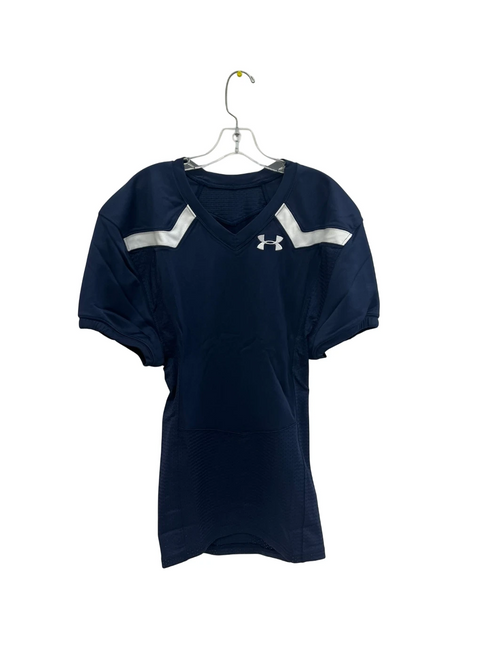 Vist Large View of Product Image Which is New Under Armour Adult Medium Navy Blue Football Practice Jersey FB Top