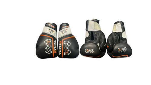 Vist Large View of Product Image Which is Used RIVAL RS2V BOXING GLOVES Boxing Gloves Black Senior