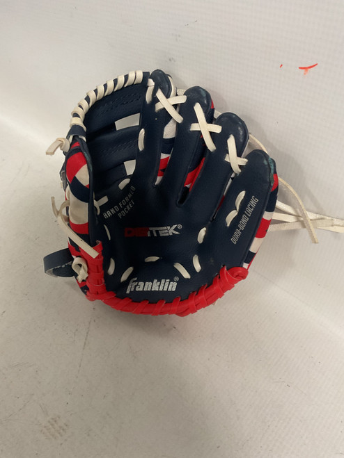 Vist Large View of Product Image Which is Used Franklin DIGITEK BB/SB Glove T-ball White/Red/Navy 8"
