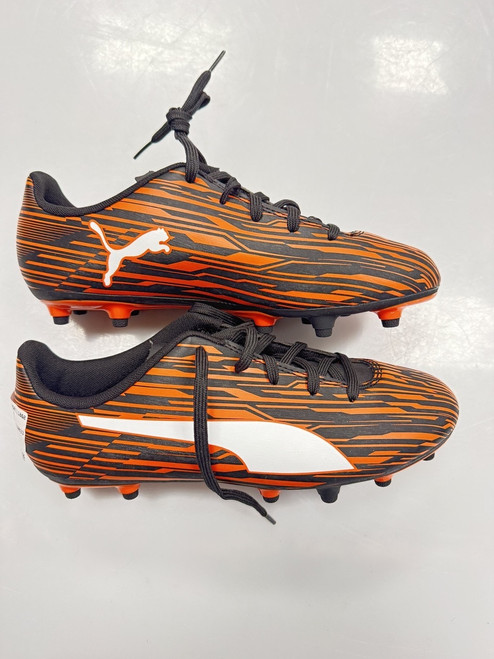 Vist Large View of Product Image Which is Used Puma Soccer Cleats Orange Senior 6.5